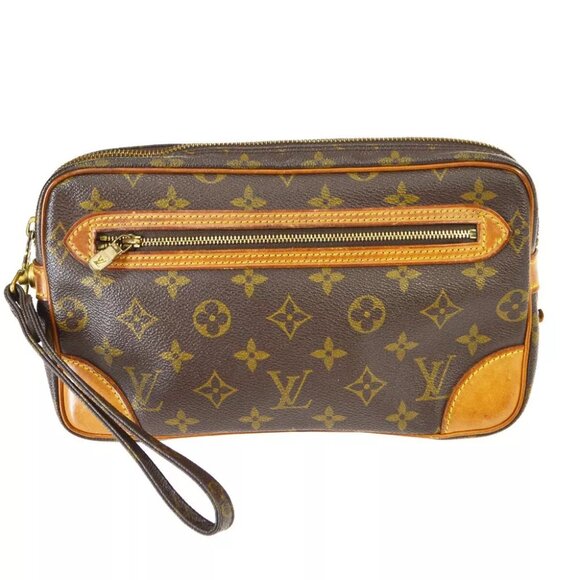 Auth Louis Vuitton MARLY DRAGONNE GM CLUCTH BAG PURSE MONOGRAM - Picture 1 of 10